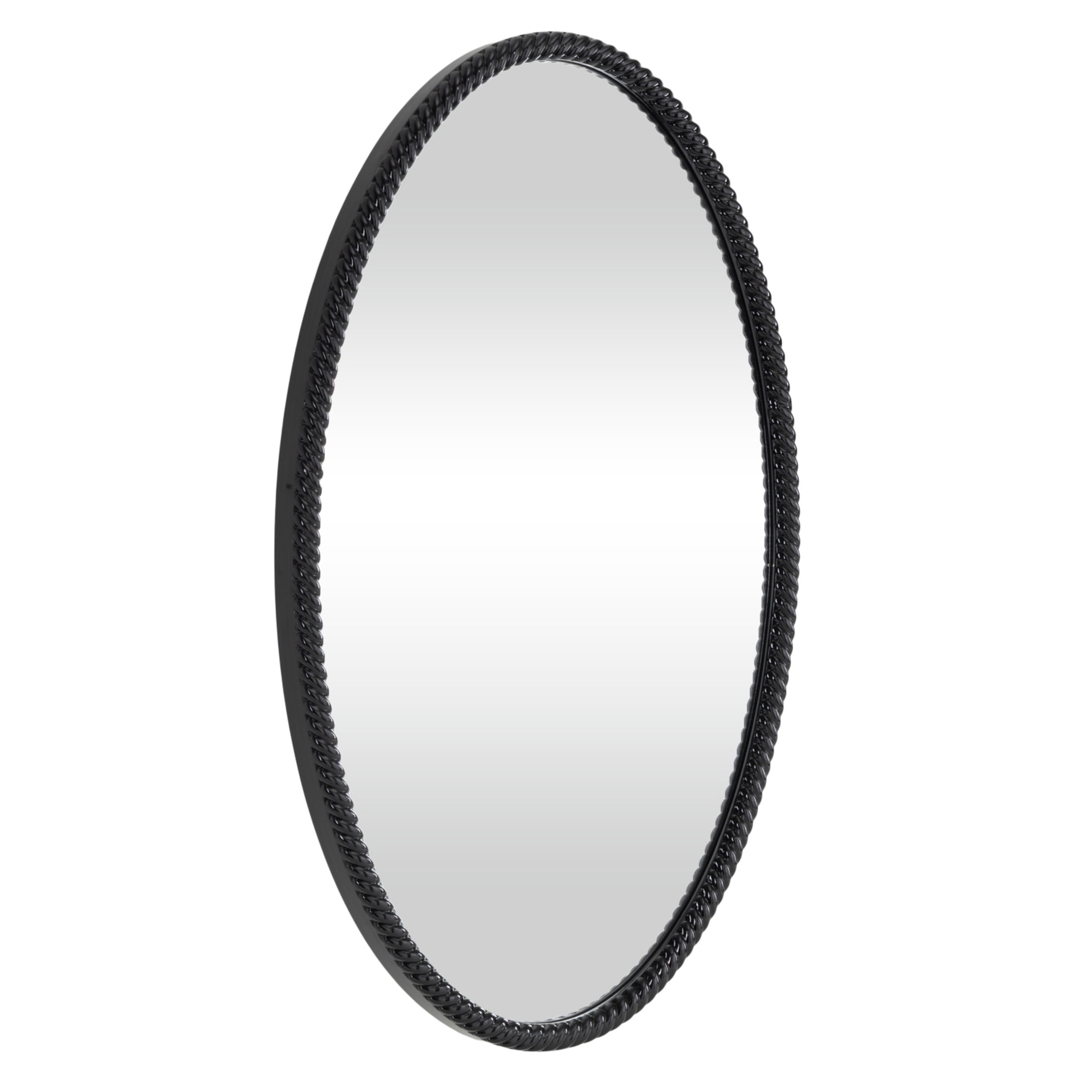DecMode 22" x 36" Black Beaded Wall Mirror
