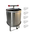 thumbnail image 3 of Tnarru Honey Extractor Making Lightweight Multifunctional Stable Base Crusher Fruit Press for Olive Oil Vinasse Honeycomb 5 filtration bags, 3 of 8