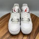 thumbnail image 3 of Ni - ke Ni - ke Air Jordan 4 Retro Mid Shoes Mens 7 White Oreo Basketball Comfort Sneakers, 3 of 5
