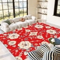thumbnail image 6 of 1PC Floral Patterned Area Carpet Local Carpet, Lightweight Washable Easy-to-Tidy Carpet Mat Festival Gift, Suitable for Living Room, Bedroom, Dining Room, Office, Balcony, Room Accessones, 6 of 8