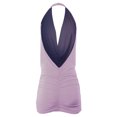 thumbnail image 3 of A2Y Women's Deep Sexy V-Neck Halter Backless Party Club Mini Dress Lavender L, 3 of 3