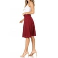 thumbnail image 2 of Women's Elegant Casual Midi Skirt with Foldable Waist and Stretch Fabric, 2 of 6