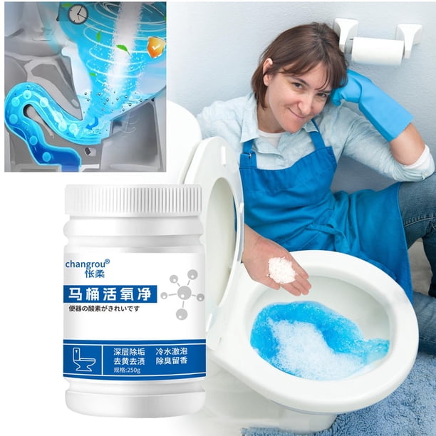 Limpiadores domésticos, dragas de tuberías, desodorante para dragas de tuberías en cocinas, baños, etc., inodoros, agente de oxígeno activo, 250 g de oxígeno activo.