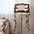 thumbnail image 4 of Flower Garland Rose Vines, 8 Strands 66Ft Flowers Vines for Bedroom, Rose Flower Garland Decoration, Rose Floral Garland for Room Table Birthday Wedding Party Garden Wall Decor, 4 of 5