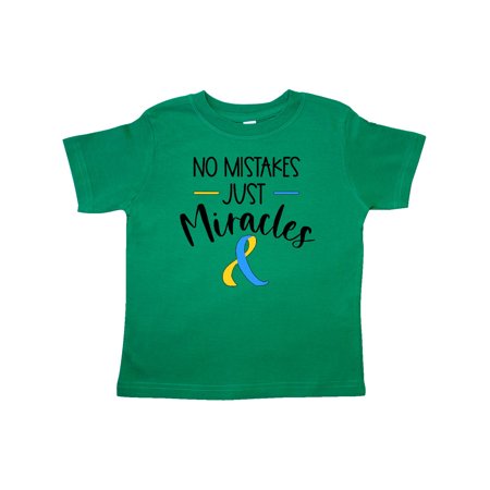 

Inktastic No Mistakes Just Miracles Down Syndrome Awareness Gift Toddler Boy or Toddler Girl T-Shirt