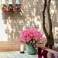 thumbnail image 7 of Morttic 6 Bundles Artificial Flowers for Outdoors UV Resistant Plastic Flowers Fake Plants Spring Flowers in Bulk for Indoor Outdoor Cemetery Home Wedding Vase Pots Decorations (Pink), 7 of 7
