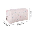 thumbnail image 3 of Hyknon Aesthetic Pencil Case, Quilted Floral Pencil Pouch with Zipper, Cute Zipper Pencil Bag for Office Classroom Stationery Storage Supplies, 3 of 6