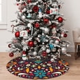 thumbnail image 5 of Picia Colorful Mexican2 Print Christmas Tree Skirt , Christmas Tree Skirt Ornaments for Merry Christmas Holiday Party Decorations Indoor Outdoor-30", 5 of 7