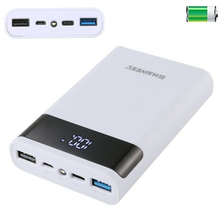 

HAWEEL DIY 4x 18650 Battery 12000mAh Dual-way QC Charger Power Bank Shell Box with 2x USB Output