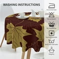 thumbnail image 6 of ZICANCN Round Table Cloths 60 Inch, Fall Leaf Autumn Foliage Golden Table Cover Waterproof Washable Outdoor Picnic Tablecloth, 6 of 8