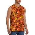 thumbnail image 2 of Bixox Men's Sunflower Printed Shirt Sleeveless Fitness Tank Top-XX-Large, 2 of 7