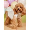 thumbnail image 3 of 1pc European & American Pet Clothing New Style Stand Collar Solid Color 3d Braided Design Teddy Bear Sweater - Pink, 3 of 4