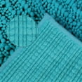 thumbnail image 4 of Unique Bargains Chenille Bathroom Rugs Non-Slip Bath Rugs Plain Washable Soft Shower Mat Blue 16" x 24", 4 of 6