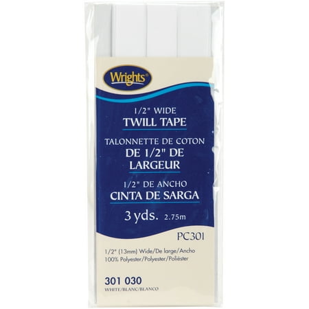 UPC: 0070659137020 | Wrights 1/2 x3 Yd Twill Tape-White
