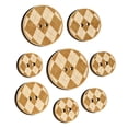 thumbnail image 1 of Argyle Sweater Pattern Wood Buttons for Crochet Knitting Sewing DIY Craft - 1.25 Inch Large (5pcs), 1 of 7