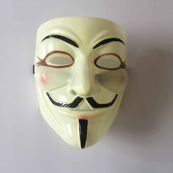 Electroplating V Shape Vendetta Mask for Halloween Party Game Wear yellow