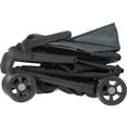 Monbebe Cube Compact Stroller, Gray and Black Pinstripe