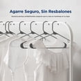 thumbnail image 3 of Ganchos de Plastico Premium SereneLife, Antideslizantes, Ahorradores de Espacio, Duraderos y Resistentes, para Camisas, Suéteres, Sudaderas, Abrigos, Pantalones y Vestidos, Gris, Pack 200, 3 of 7