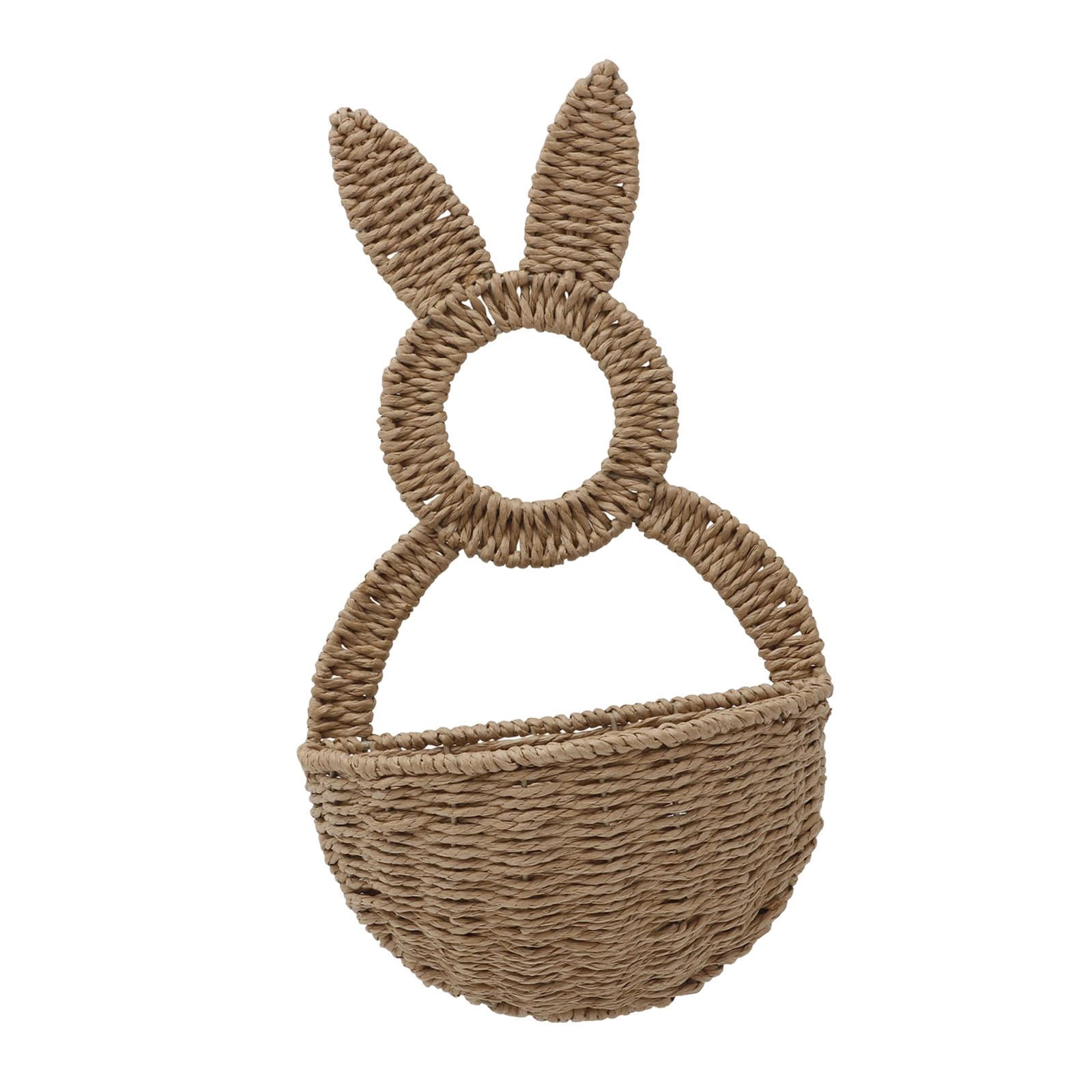 WLPZXP Easter Bunny Basket Cute Rabbit Basket for Indoor Outdoor Celebration Garden
