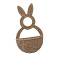 thumbnail image 4 of Cesta de Pascua con forma de conejo, bolsa ligera para dulces, flores, huevos, almacenamiento, decoración colgante para pared, para interiores y exter, 4 of 8