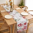thumbnail image 3 of Pink Valentine's Day Table Runner - 72 Inch Long, Kitchen Dining Table Runner Dresser Scarves, Spring Floral Wooden Love Heart Farmhouse Decor for Coffee Tables Wedding Party Banquet, 3 of 8