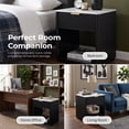 thumbnail image 5 of Furniture of America Elarin Modern Wood 1-Drawer Nightstand with Open Bottom Shelf, Black, 5 of 17