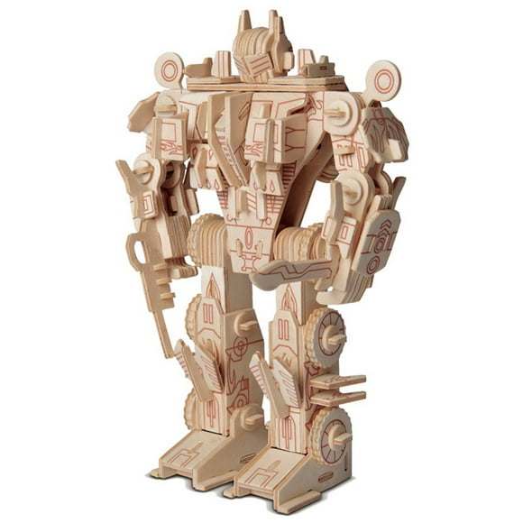 3D Robot Puzzle Set Creative Lifelike Robot Jigsaw Puzzle Wooden Assembly Puzzle