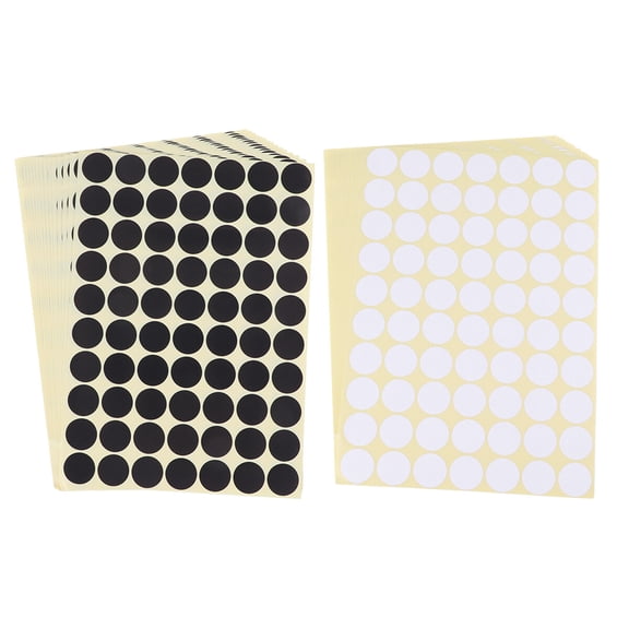 Toyandona 30 Sheets Small Round Labels Self Adhesive White Stickers for Labeling Classroom Organization Decorations