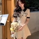thumbnail image 2 of Vestido de mujer tipo polo con cuello de una pieza, minifalda de manga corta dulce de verano de Corea, vestido elegante de Kpop, faldas estéticas Y2K, 2 of 4