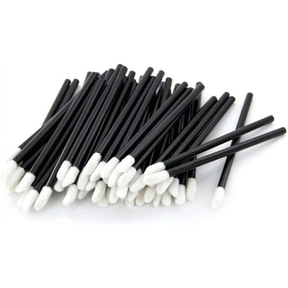 Lip Brush Disposable Lipbrush Lip Gloss Brush Sponge Lip Brush Makeup Tool Very Suitable for Travel or When Out 50pcs Black Practical and Popular