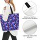 thumbnail image 3 of Disketp Skull daisy purple Bolsa Tote Estampada para Mujer, Bolso de Hombro y de Mano para Compras y Viajes, 3 of 8