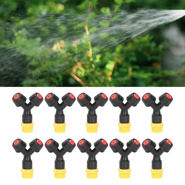 Consejo de la Boquilla de Rociado, 10 piezas G1/2 Hilo macho Doble Rociador Boquilla Atomizante de la Cabeza para Parques de Césped para el Cinturón Verde parque de Riego verde