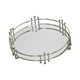 thumbnail image 5 of Bandeja de joyas decorativas Organizador de baratijas de bandeja Medilla de mesa de espejo de pared redonda para la mesa para artículos de tocador Plata, 5 of 8
