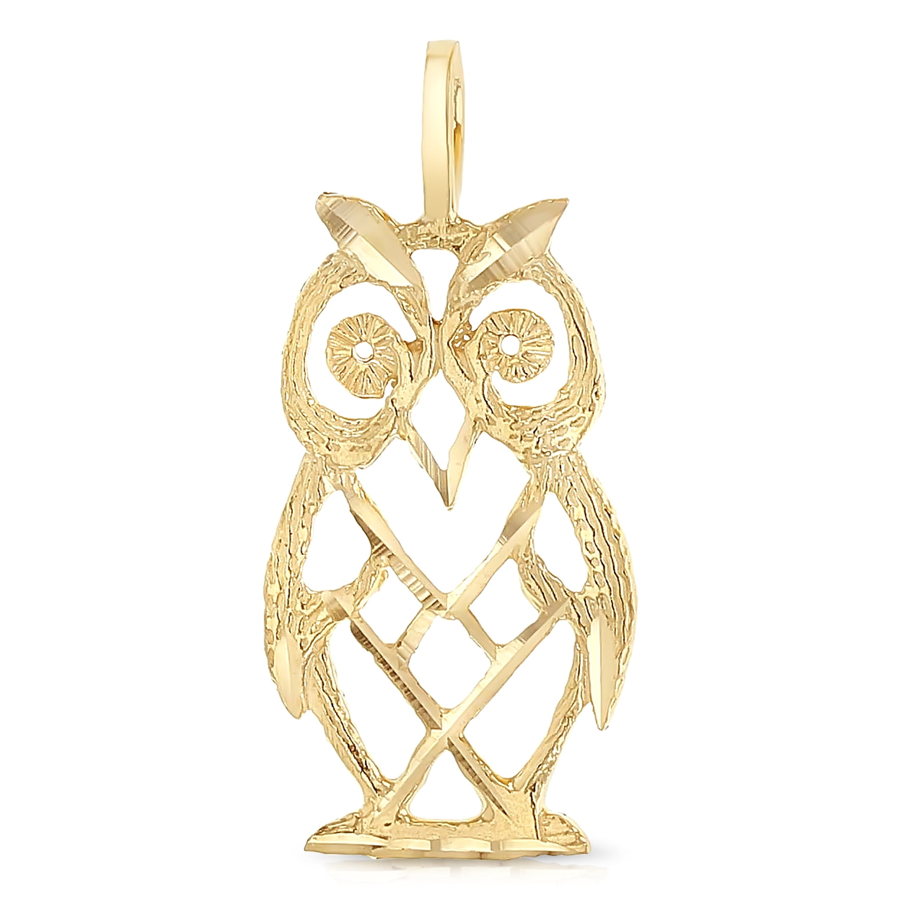 14k gold owl charm