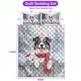 thumbnail image 5 of Playful Australian Shepherd Welcomes Winter Snowy Day with Cardinal Bird Quilt Bedding Set Aussie Dog Lover Gifts 1 Blanket Bed Cover 2 Pillowcases - 12017, 5 of 5