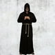 thumbnail image 2 of Disfraz de monjes medievales de Halloween, conjunto de disfraces de cosplay de mago de fraile clásico, talla XXL (negro), 2 of 5