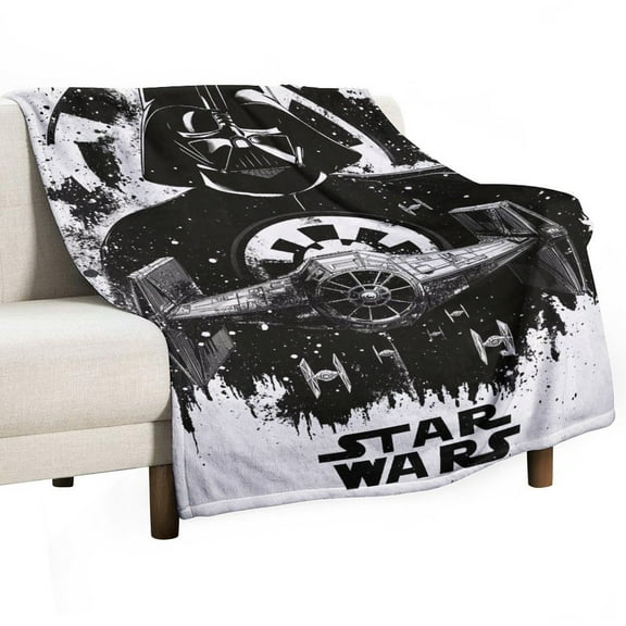 Darth Vader Throw Blanket Cozy Warm Flannel Blanket for Living Room Bedroom Bed Sofa Camping Travel, All Seasons Fleece Blankets Gifts for Kids Girls Boys Adults 30"x40"