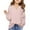 Pink, variant on Efsteb Kids Girls Clothes V Neck Puff Sleeve Shirts Comfy Cute Tops Solid Color Loose Casual Long Sleeve Tops Fashion Blouses (Black,8 Years)