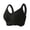 Black, variant on Women's Comfortable Big Size Four Hooks Support Bra Beige XXL