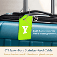 thumbnail image 6 of ComfiTime Luggage Tags with Alphabet– TSA Approved Silicone Luggage Tags for Suitcases, Travel Bag Tags for Luggage, Baggage & Backpacks, Luggage Identifier w/ Privacy Cover, Stainless-Steel Loop, 6 of 14