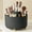 black, variant on 360 °   Rotating Makeup Organizer - 1pc Plastic Cosmetic Storage with 5 Compartments - Multi-Functional Holder for Brushes