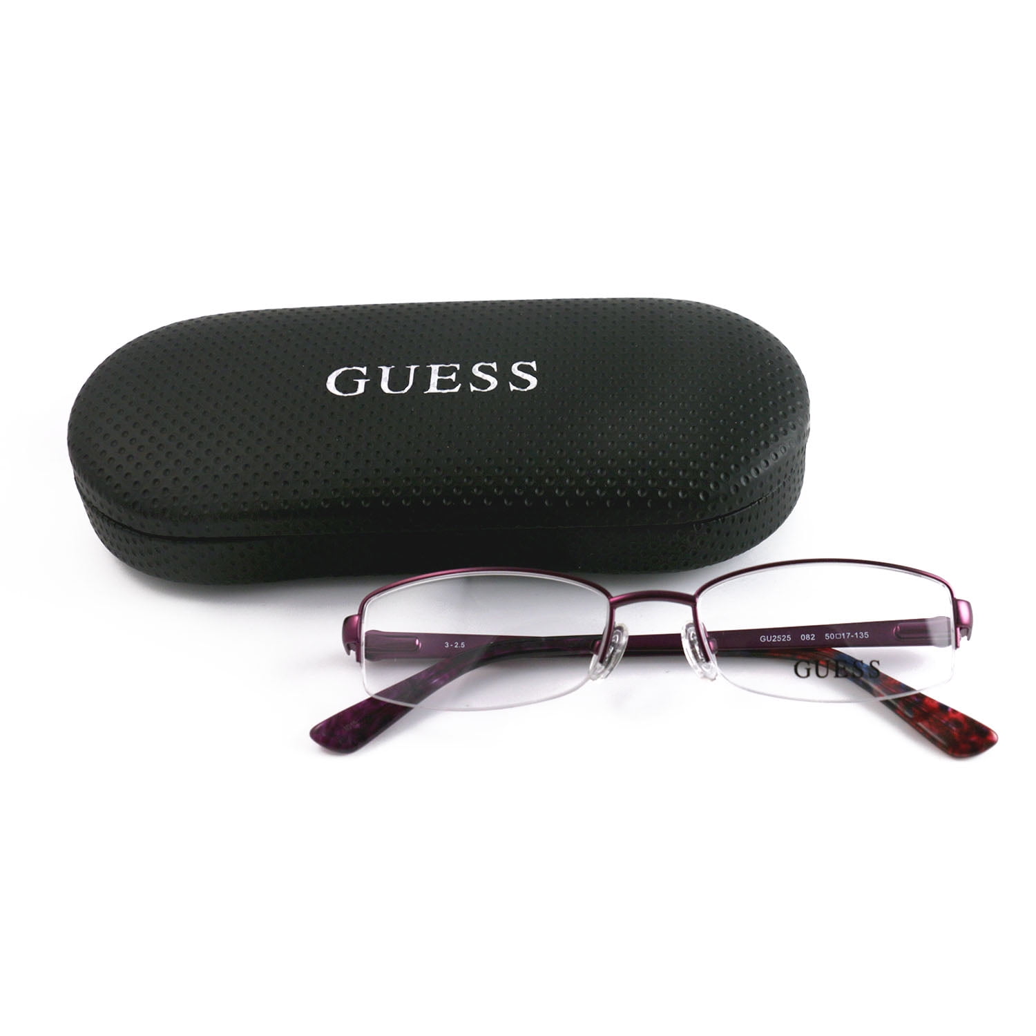 Guess Eyeglasses Women GU 2525 082 Purple 50 17 135 Semi Rimless