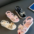 thumbnail image 5 of FFENYAN Girls Summer Floral Rhinestone Non-Slip Soft Bottom Beach Sandals - Comfortable Cute Lightweight Footwear for Kids - Perfect for Beach Playdates and Summer Fun for 1-12 Years, 5 of 5