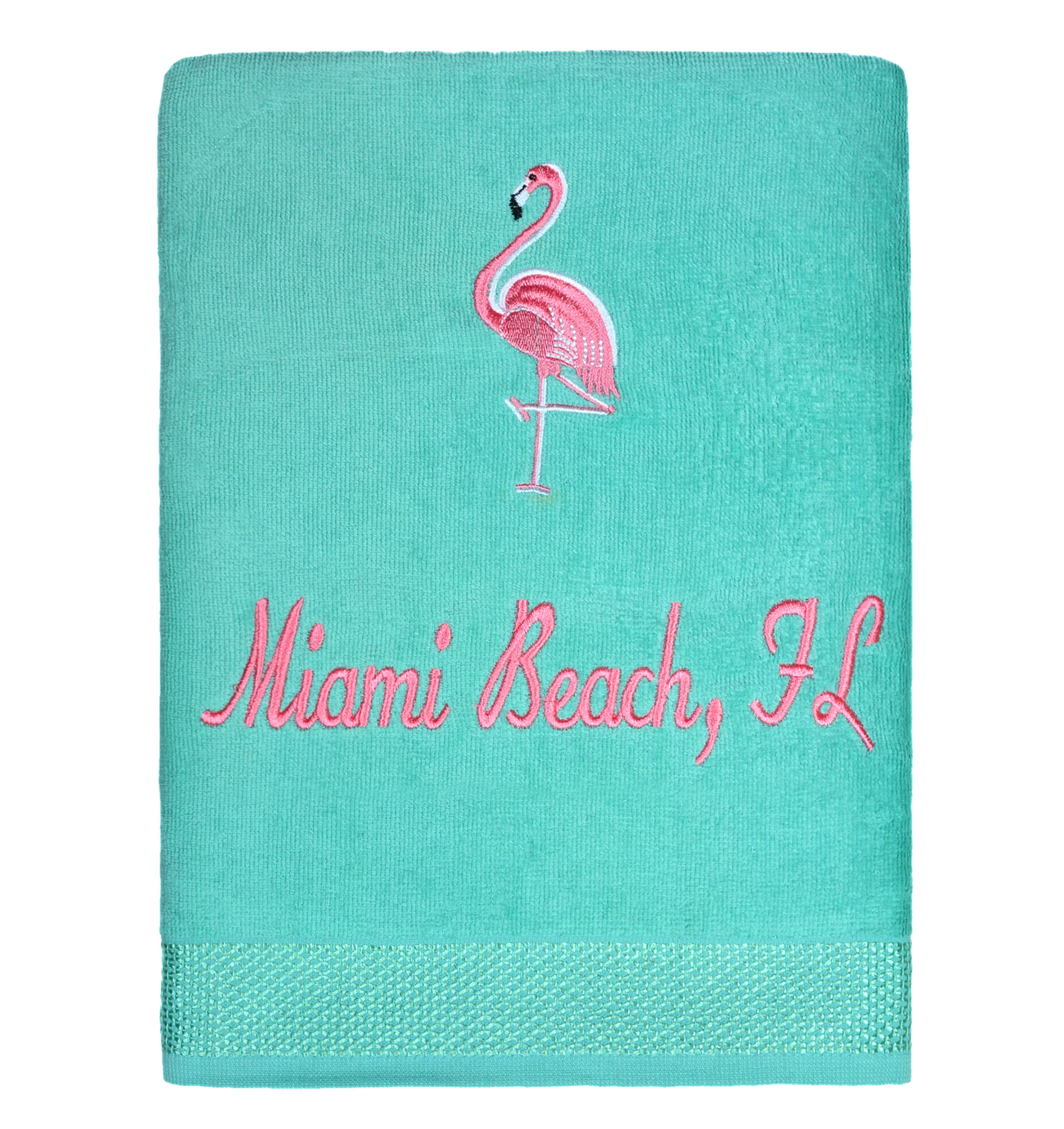 EMBROIDERED VELOUR BEACH AND POOL TOWEL 100% COTTON 6 PACK 30"X 60". Kaufman 