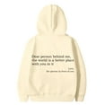 thumbnail image 3 of Dear Person Behind Me Hoodies for Women Mental Health Matters Inspirational Positive Hooded Sweatshirt with Pockets, 3 of 6
