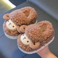 thumbnail image 2 of Gvdentm Toddler Slippers Girl Kids Slippers Girls Boys Fuzzy House Shoes Warm Memory Foam Slippers Bedroom Slides for Indoor Outdoor(Brown,13), 2 of 7