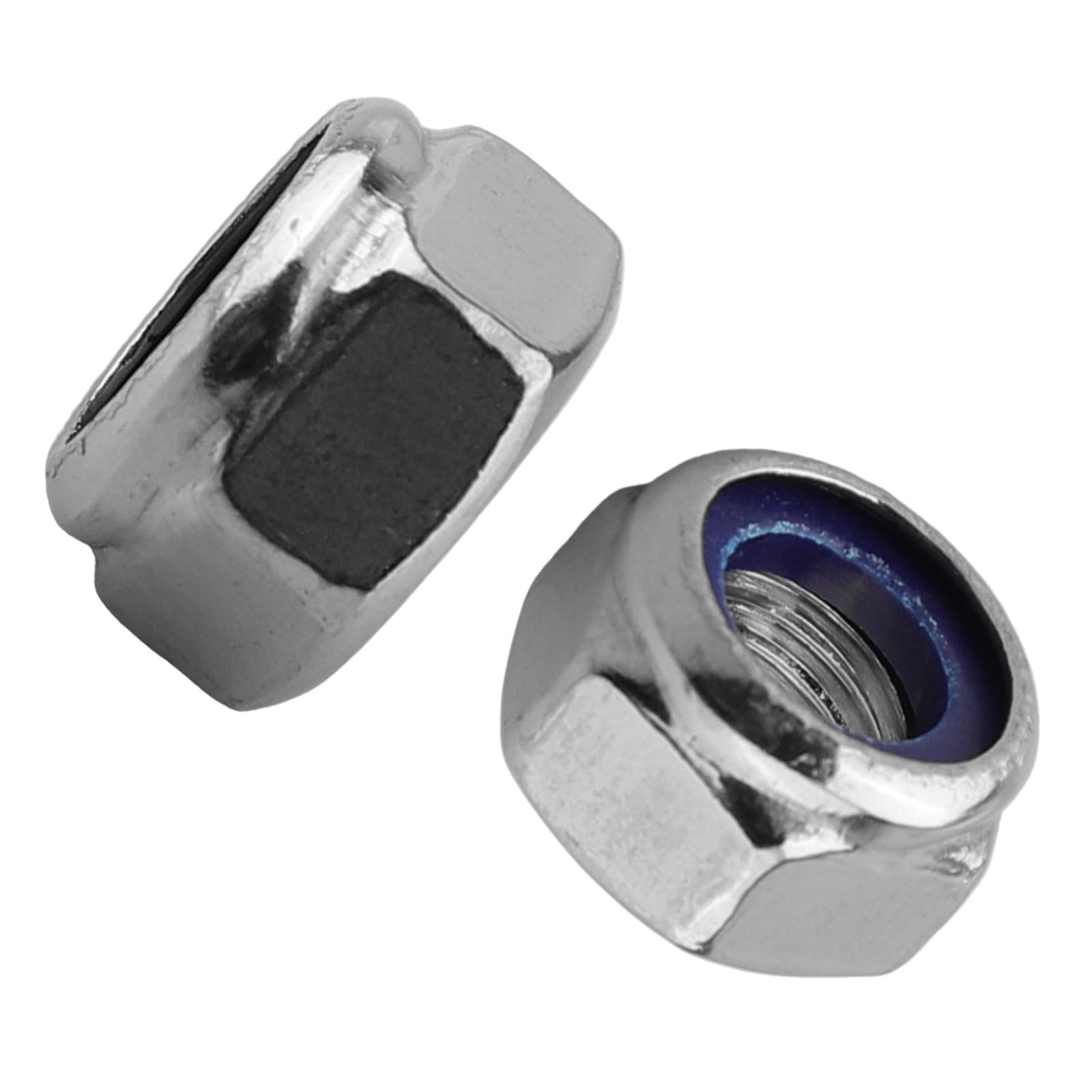 200pcs Stainless Steel Self-Locking Nuts Assortment Threaded Inserts Hex Nut Set