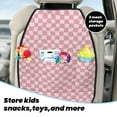 thumbnail image 5 of Kdxio Irregular Plaid Print 2 Pack Car Kick Mat Seat Cover Back Protector Mat with Pockets for Organizer Backseat Protector and Storage Anti Kick Pad for Vehicles, 5 of 9