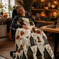 thumbnail image 4 of Halloween Throw Blanket Soft Flannel Fleece,Pumpkin Ghost Haunted House Print Seasonal Fall Home Decor Throw for Sofa Couch Bed Indoor Holiday Party ,All Ages Birthday Gift Halloween Decorations, 4 of 8