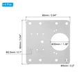 thumbnail image 2 of Uxcell Hinges Repair Plate, 4pcs Stainless Steel Square Cabinet Door Hinge Repair Kit for Wooden Cupboard,Silver Tone, 2 of 6